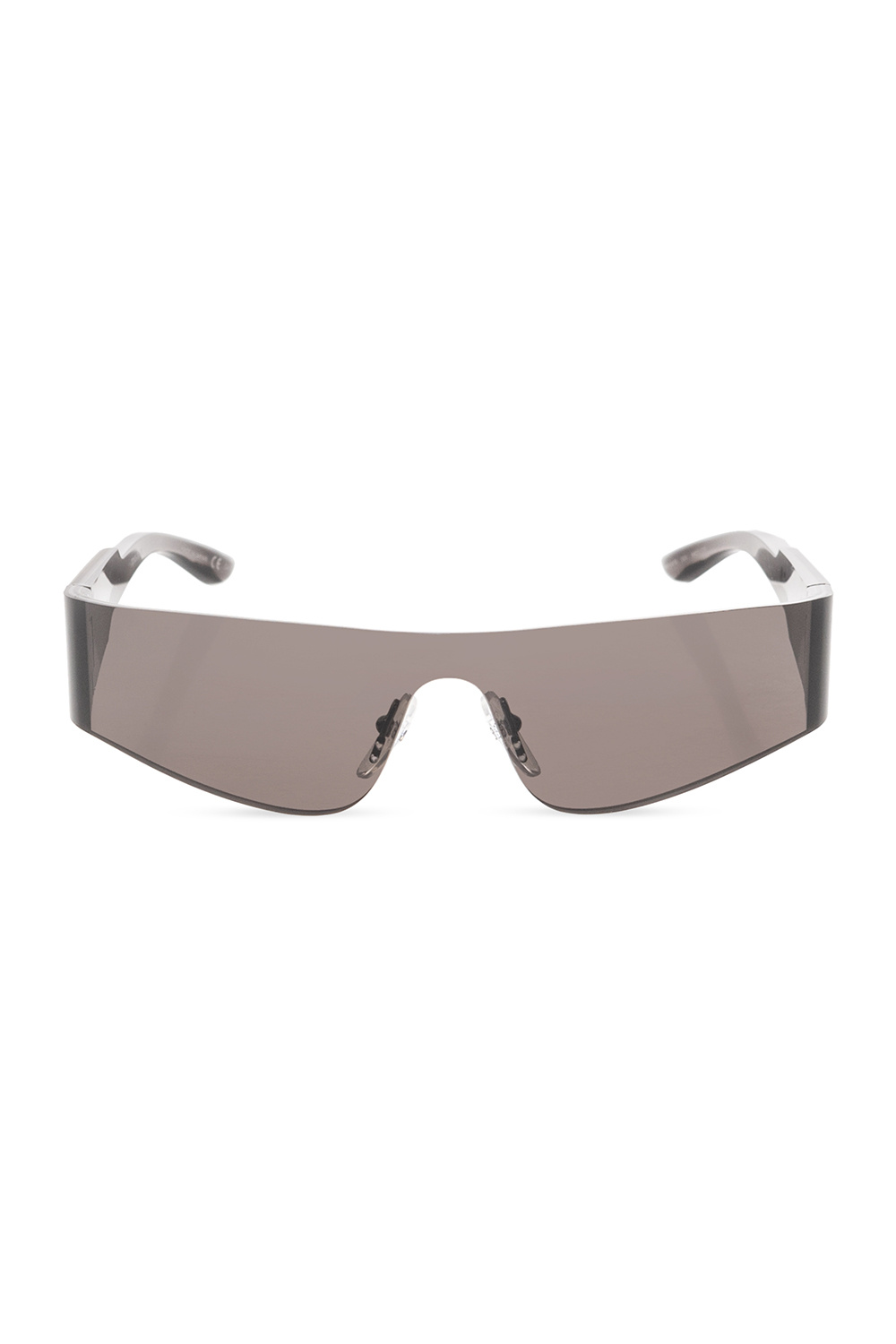 Balenciaga mono discount rectangle sunglasses silver